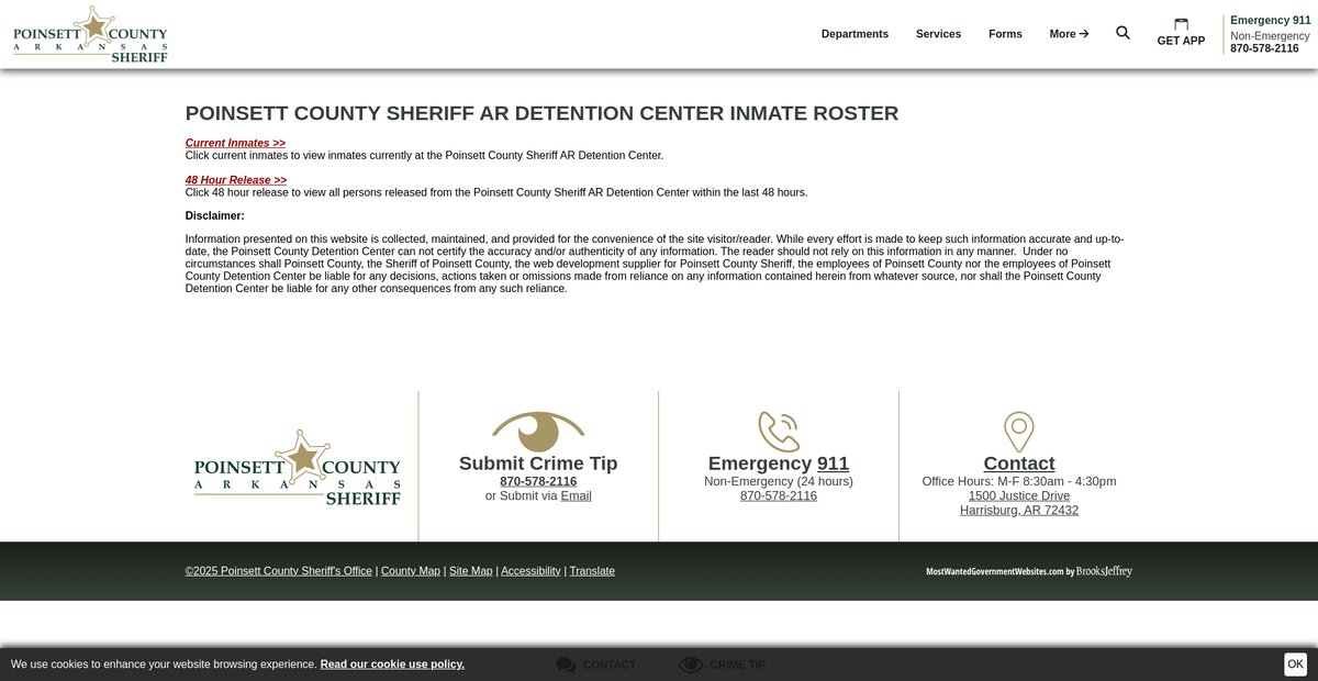 Preview of poinsettsheriffar.gov