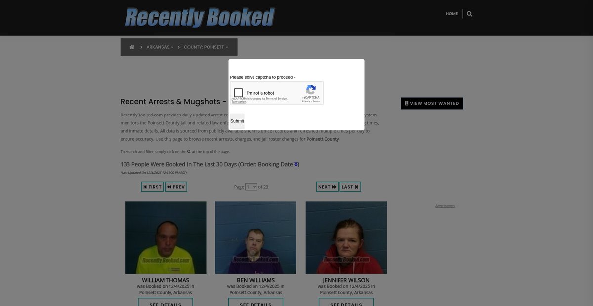 Preview of recentlybooked.com