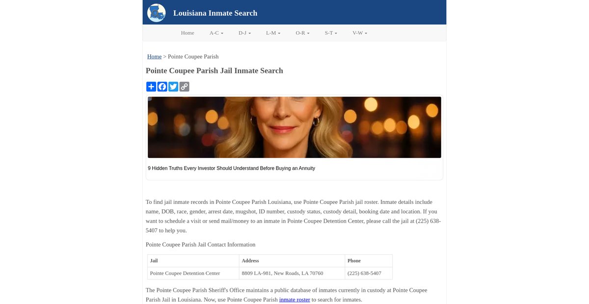 Preview of inmatesearchla.org