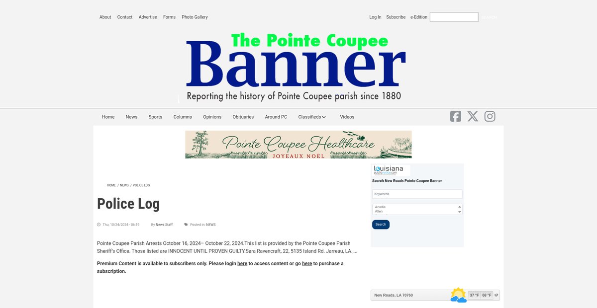 Preview of thepointecoupeebanner.com