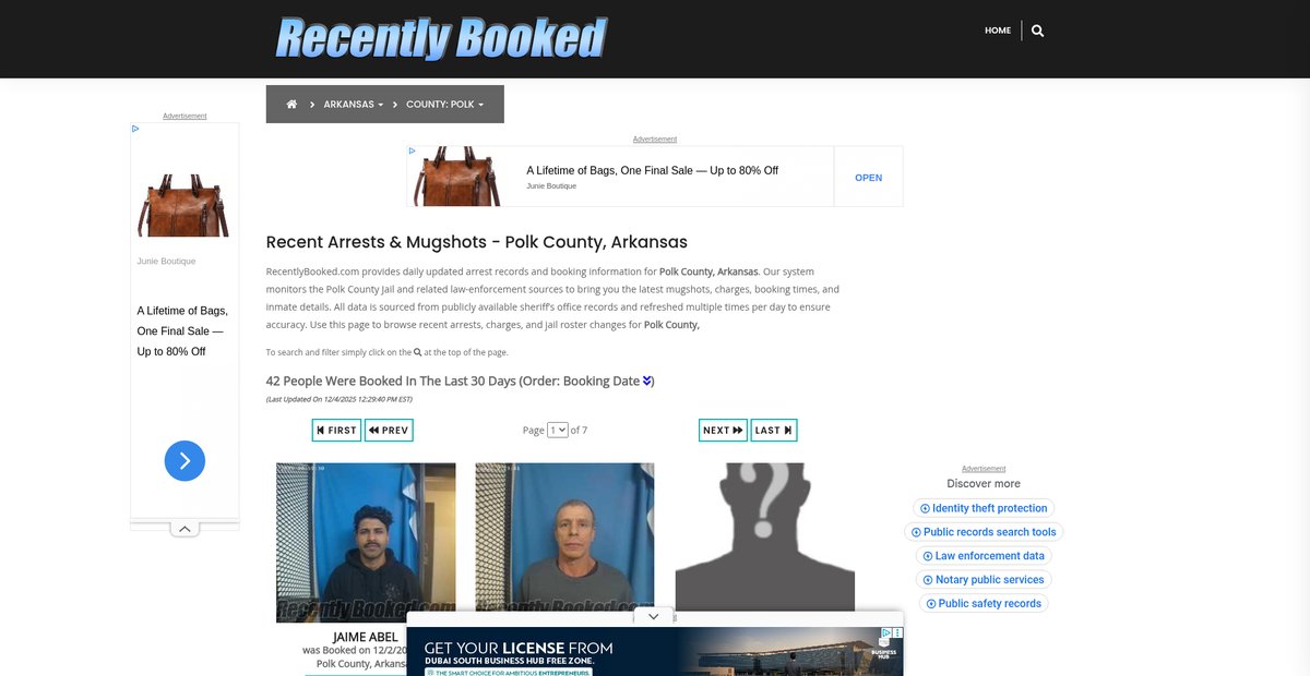 Preview of recentlybooked.com