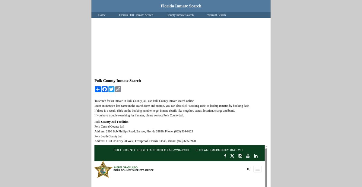 Preview of inmatesearchflorida.org