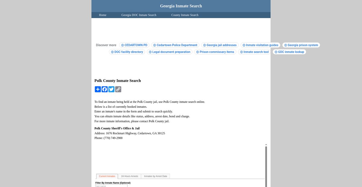 Preview of inmatesearchgeorgia.org