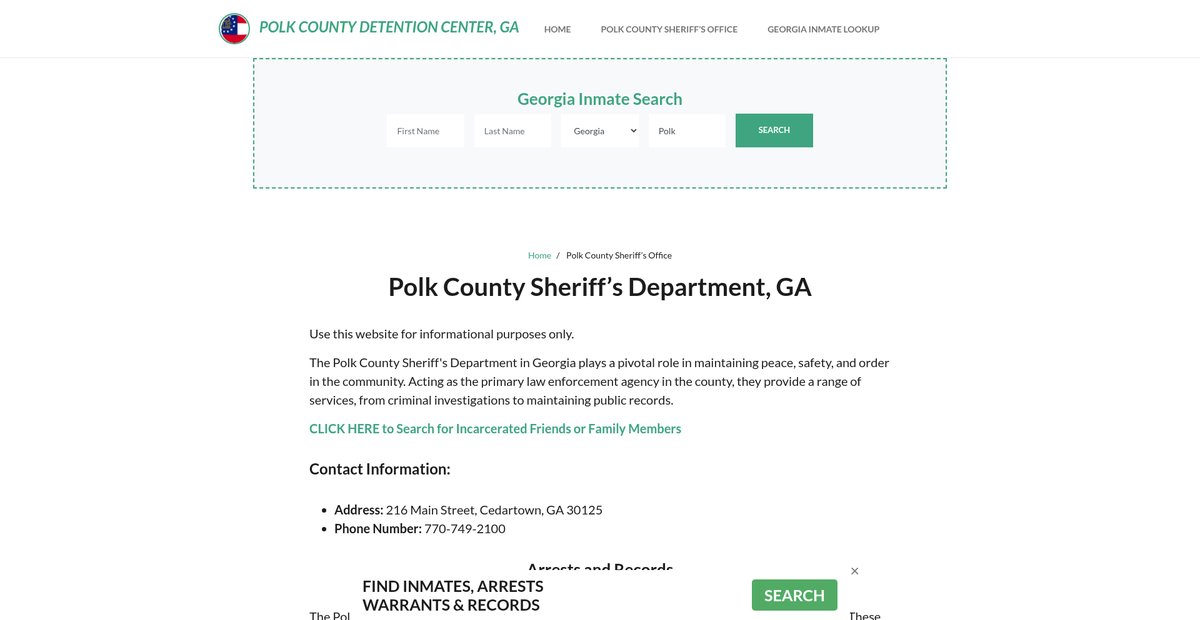 Preview of polkcountydetentionga.org