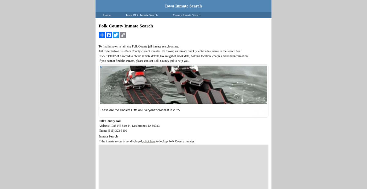 Preview of inmatesearchiowa.org