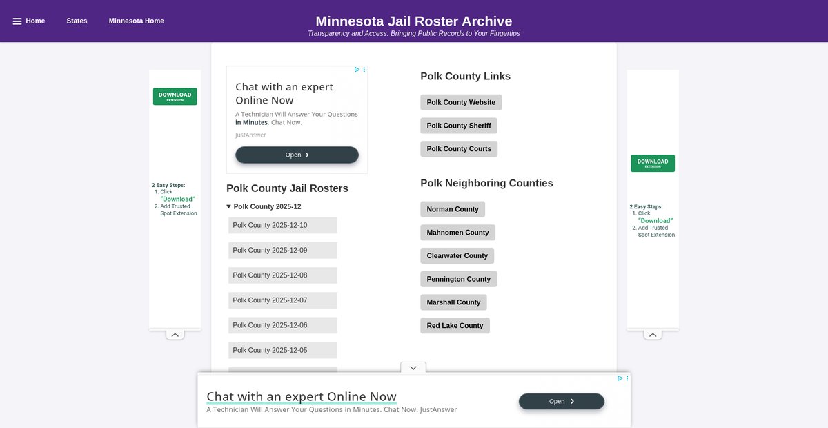 Preview of jailrosters.org