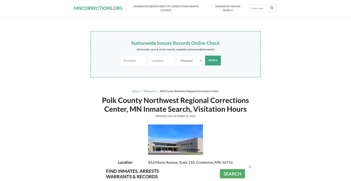 Preview of mncorrections.org