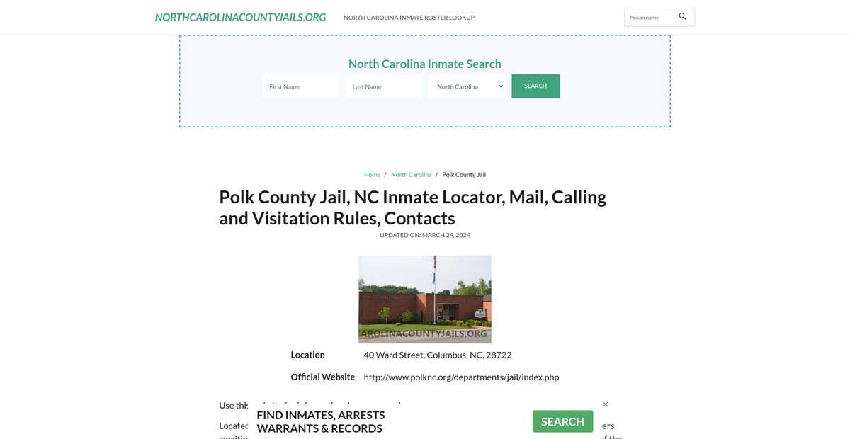 Preview of northcarolinacountyjails.org