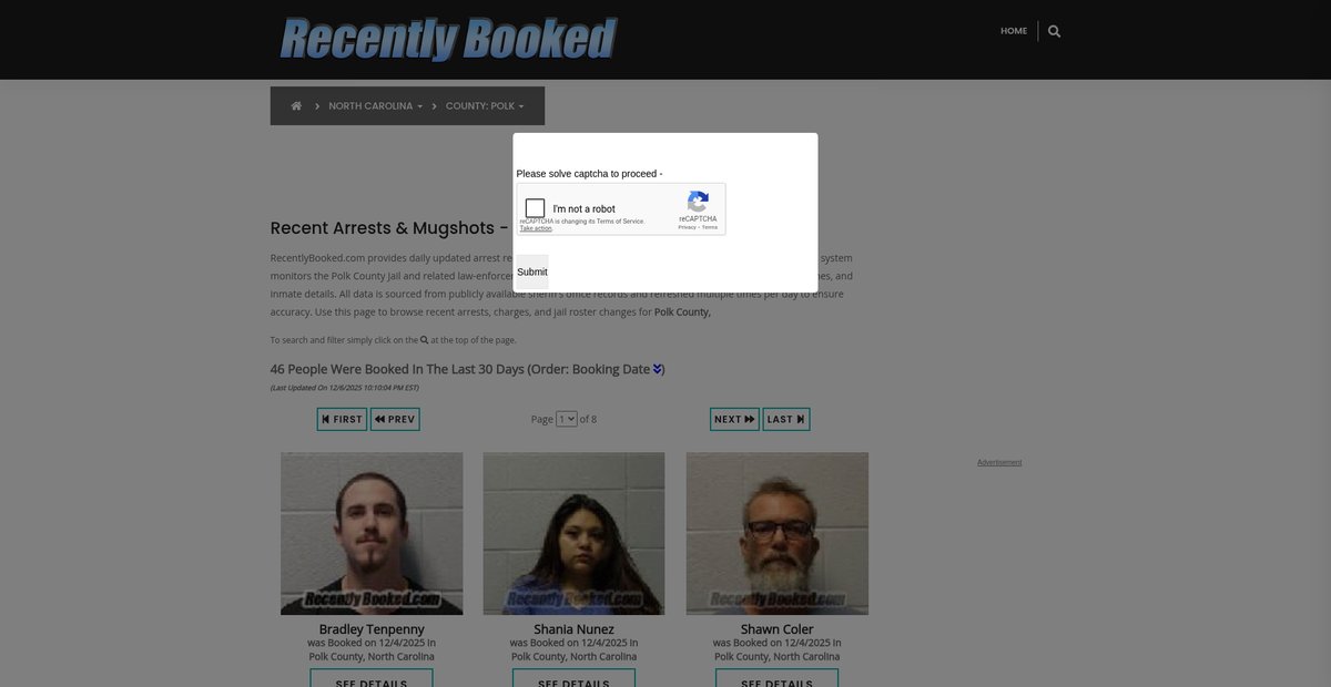 Preview of recentlybooked.com