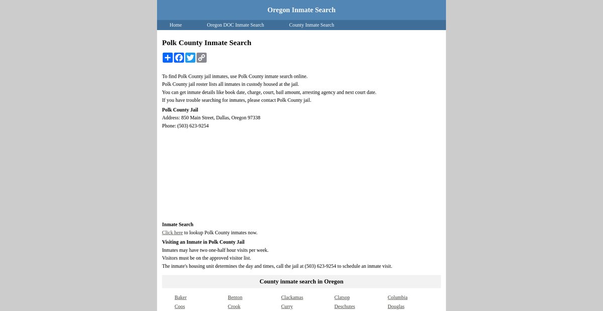 Preview of inmatesearchoregon.org