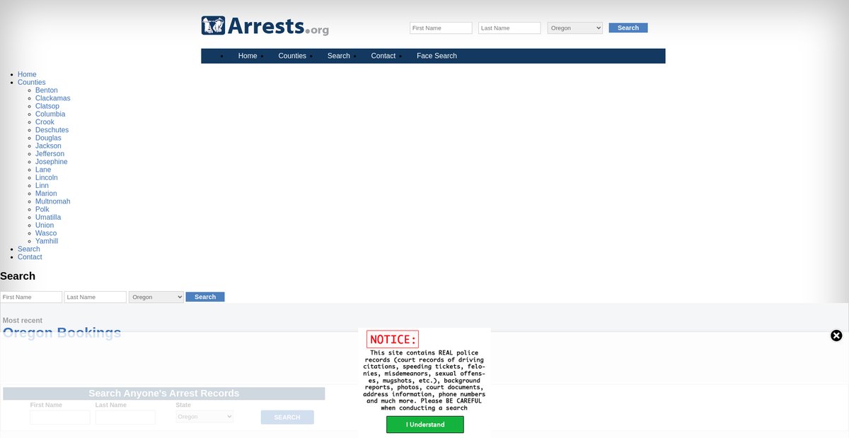 Preview of oregon.arrests.org