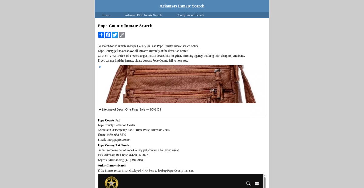 Preview of inmatesearcharkansas.org