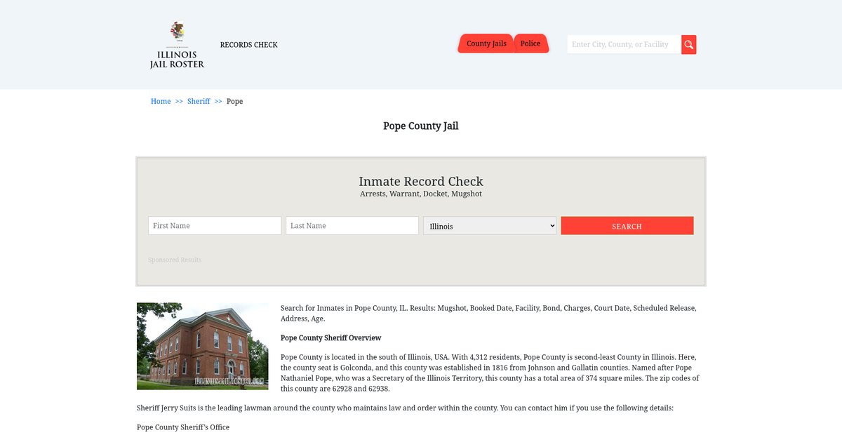 Preview of illinoisjailroster.com