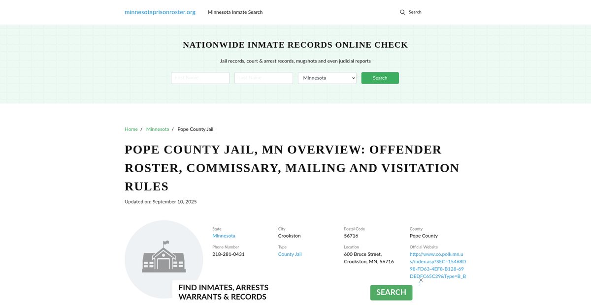 Preview of minnesotaprisonroster.org