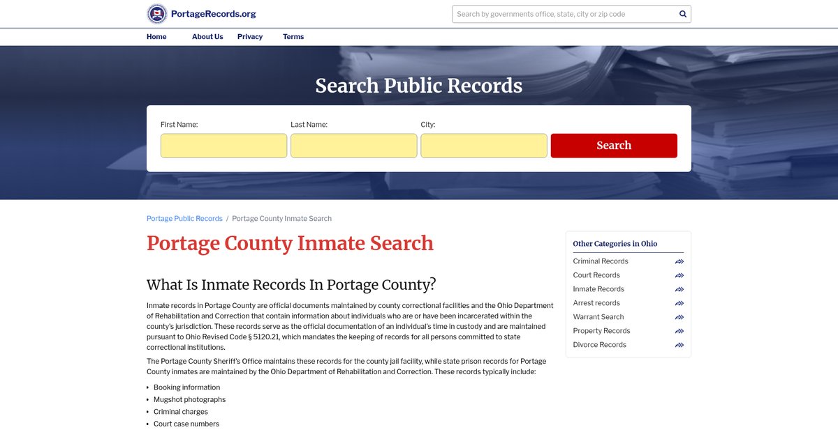Preview of portagerecords.org