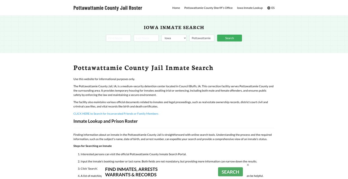 Preview of pottawattamiecountyjail.org