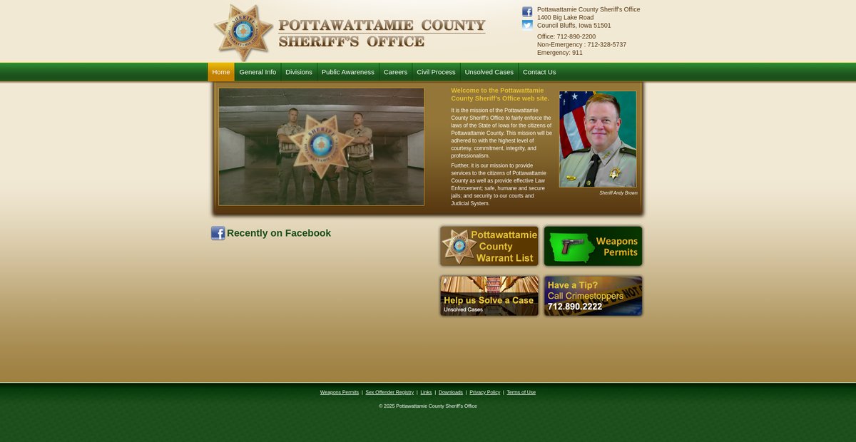 Preview of sheriff.pottcounty-ia.gov