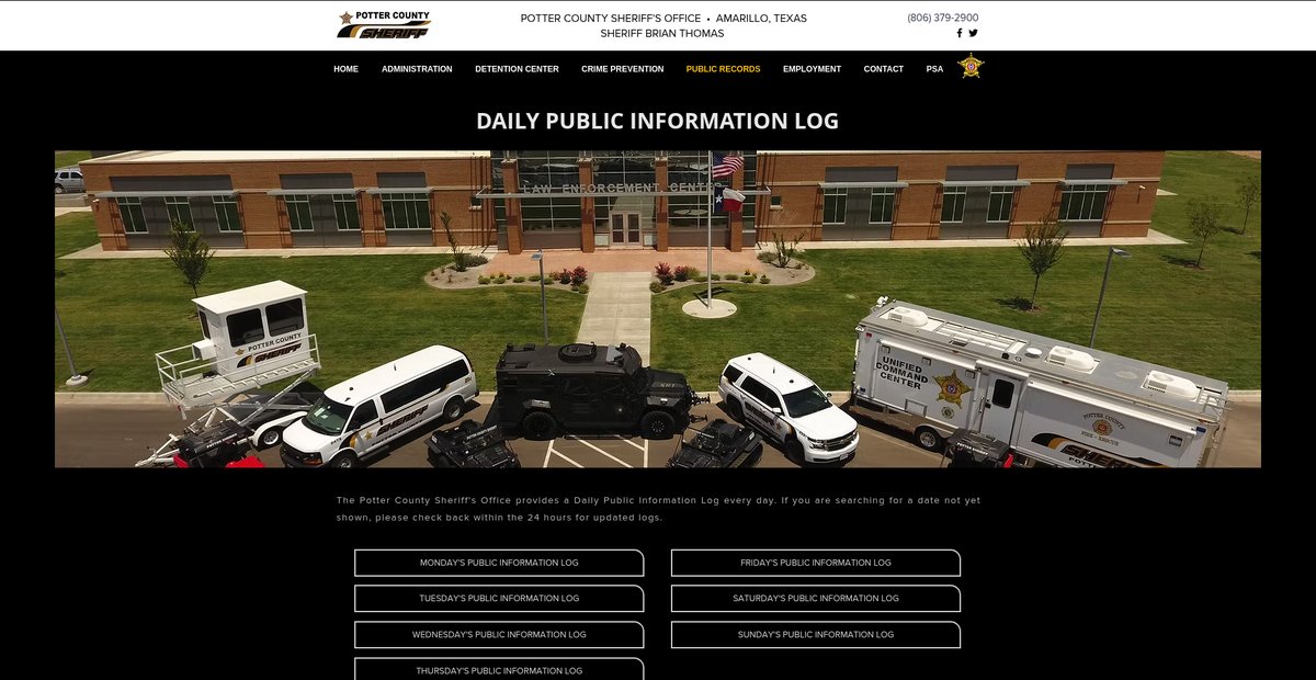 Preview of pottercountysheriff.org