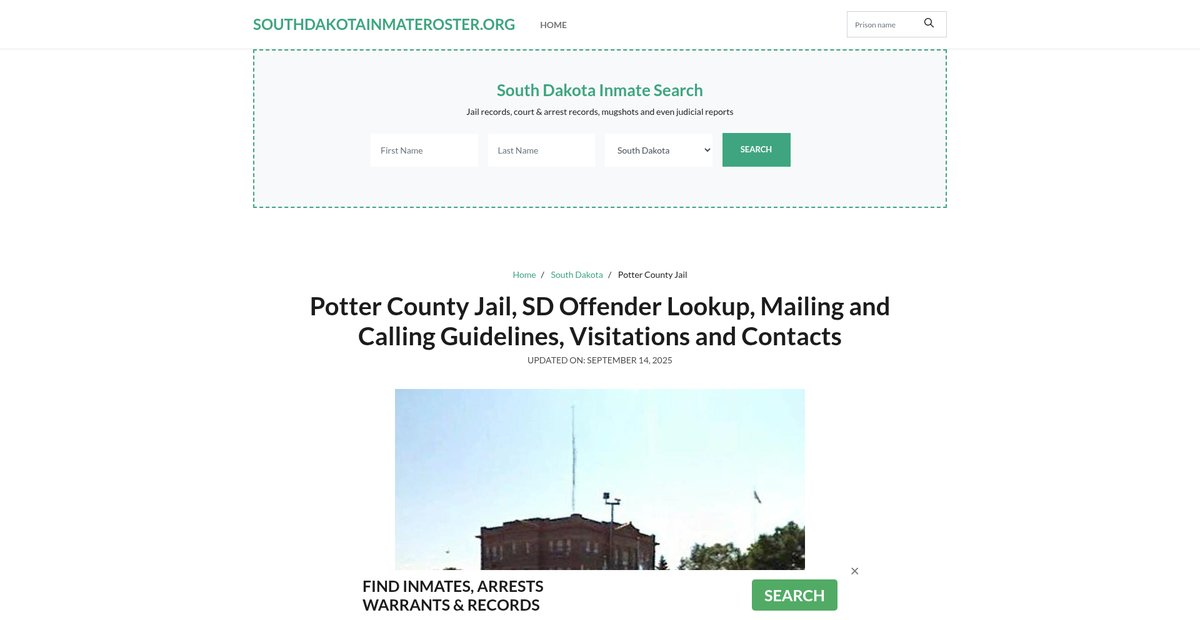 Preview of southdakotainmateroster.org