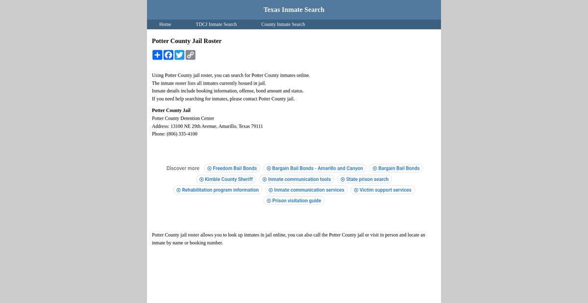 Preview of inmatesearchtexas.org