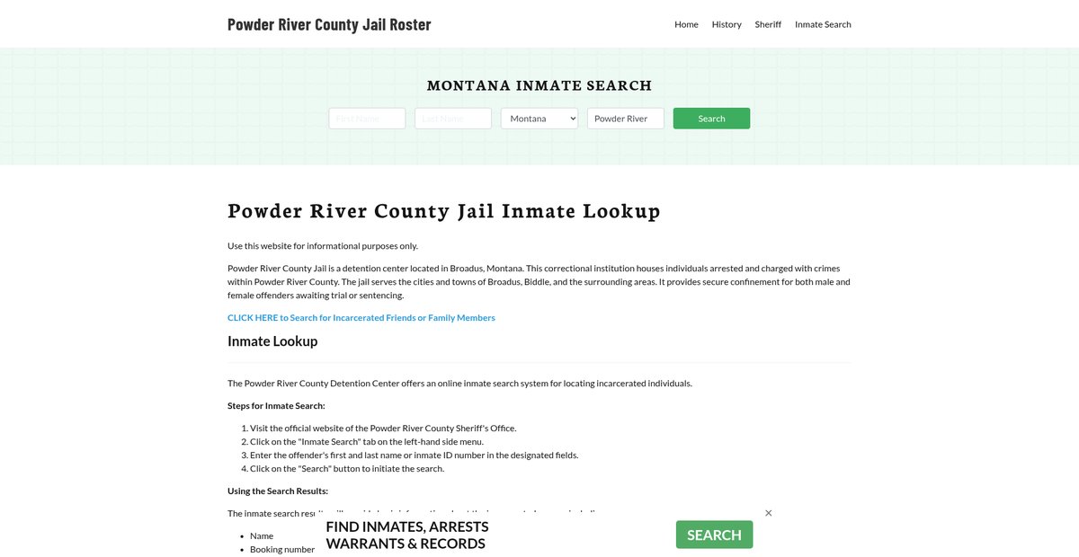 Preview of powderrivercountyjail.org