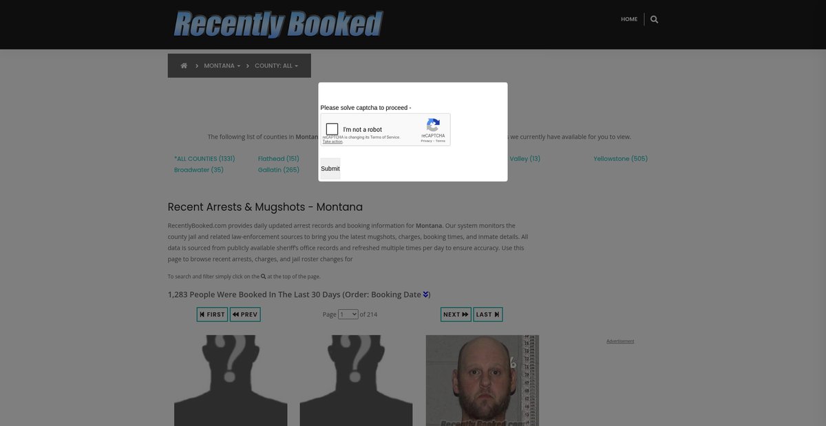 Preview of recentlybooked.com