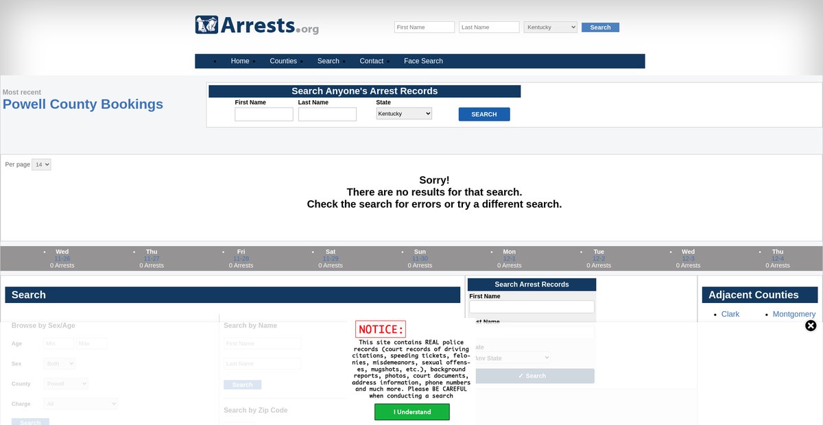 Preview of kentucky.arrests.org
