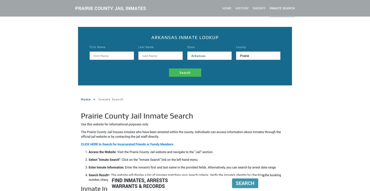 Preview of prairiejailroster.org