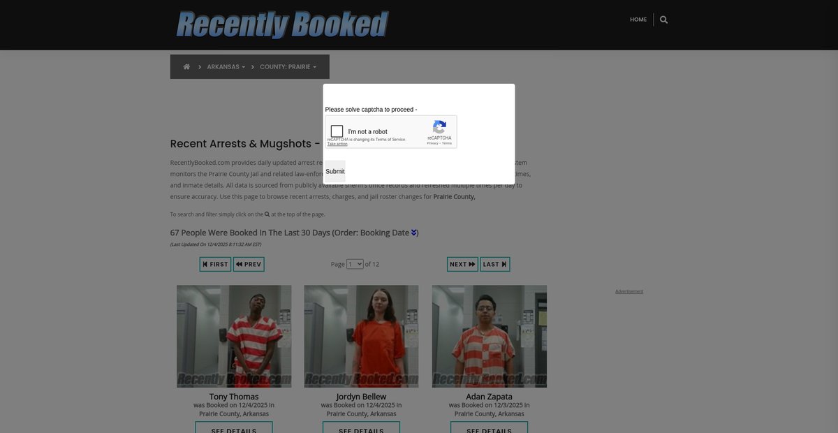 Preview of recentlybooked.com