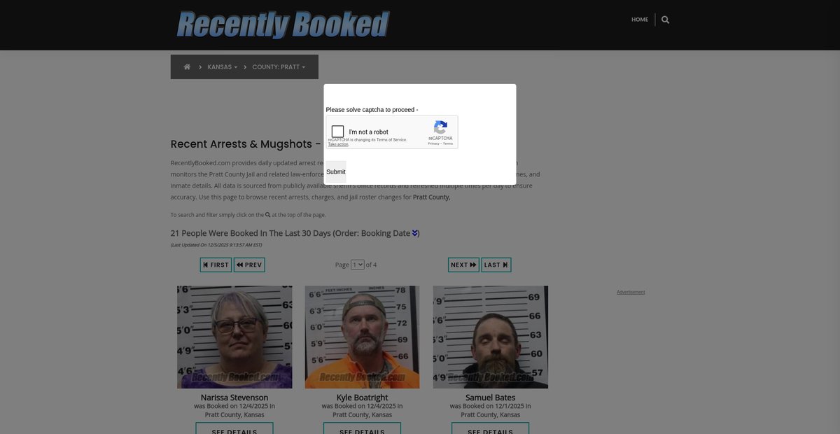 Preview of recentlybooked.com