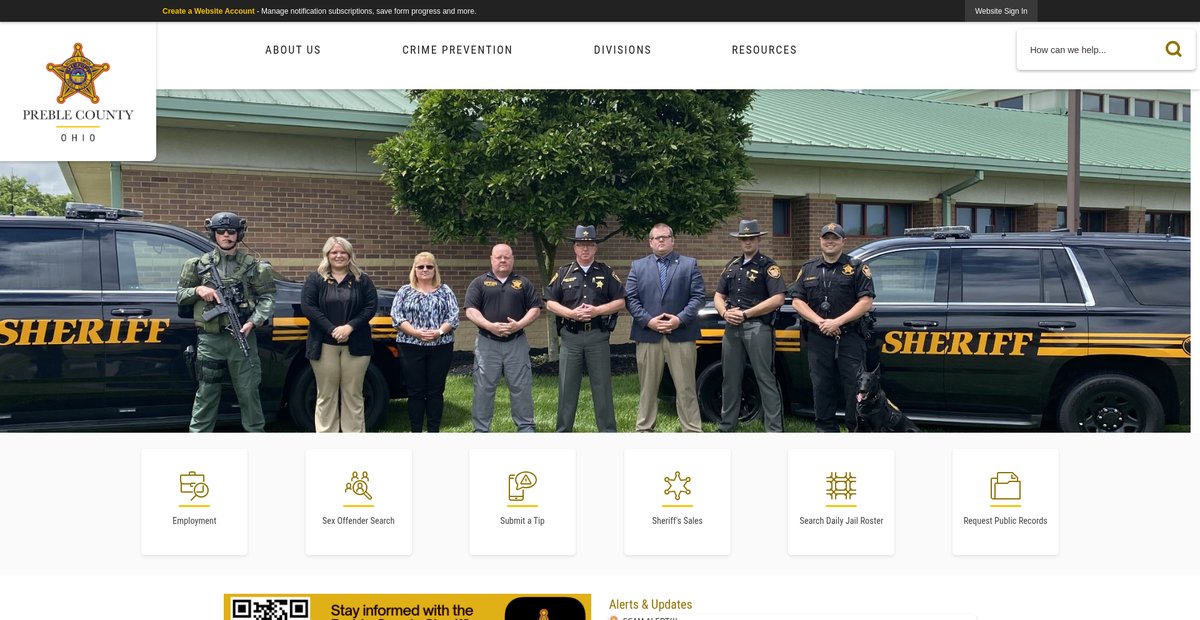 Preview of preblecountysheriff.org