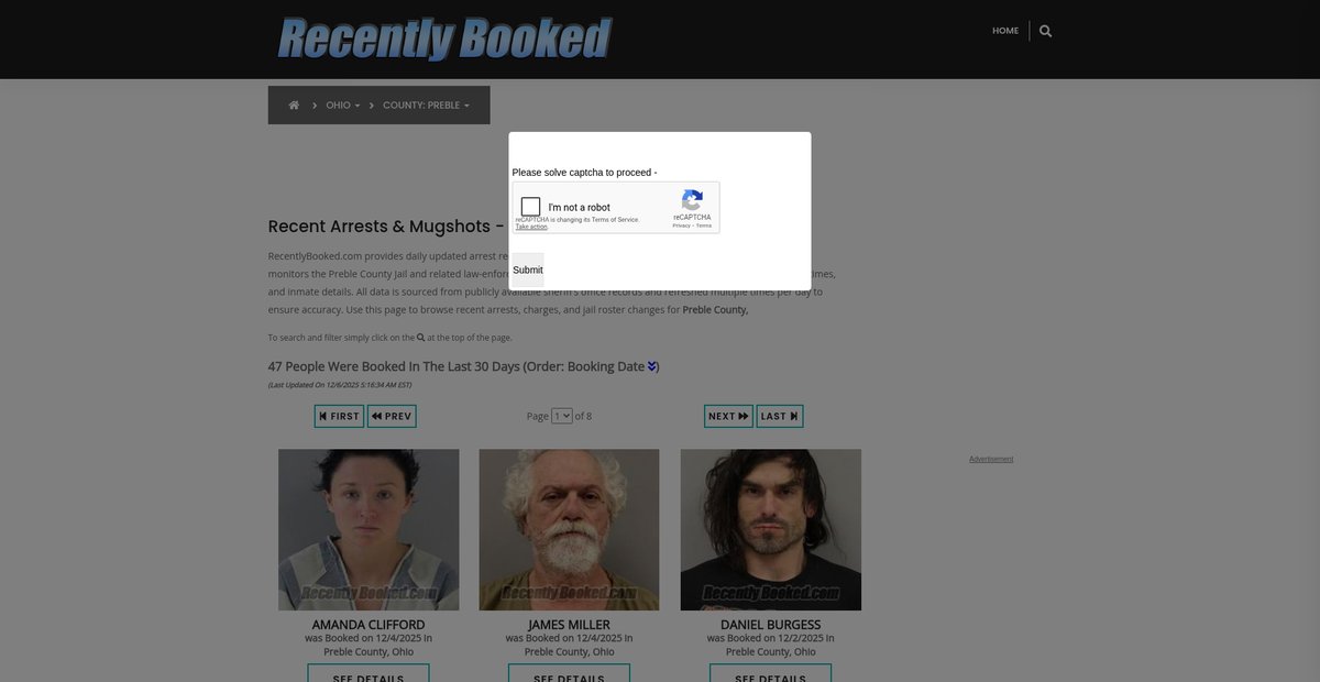 Preview of recentlybooked.com