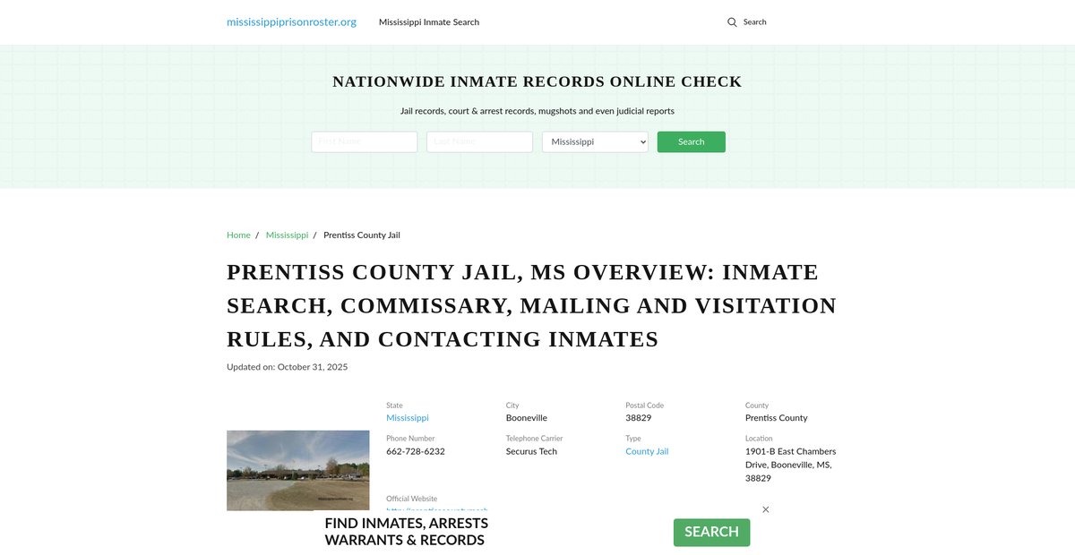 Preview of mississippiprisonroster.org