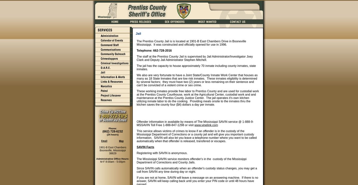 Preview of prentisscountymssheriff.com
