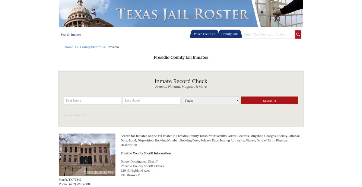 Preview of texasjailroster.com