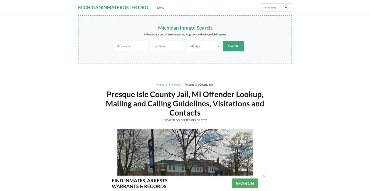 Preview of michiganinmateroster.org