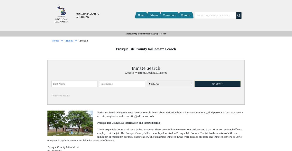 Preview of michiganjailroster.com
