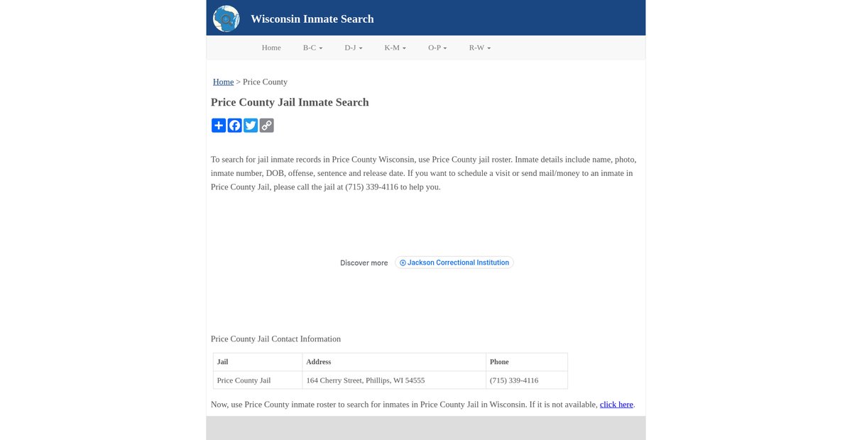 Preview of inmatesearchwi.org