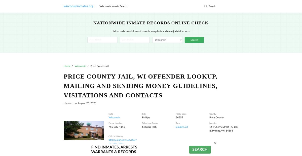 Preview of wisconsininmates.org