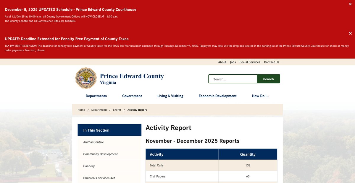 Preview of co.prince-edward.va.us