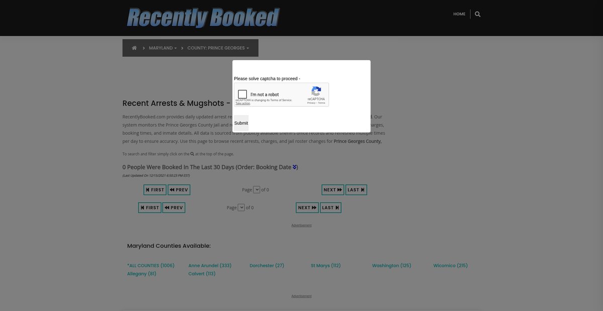 Preview of recentlybooked.com