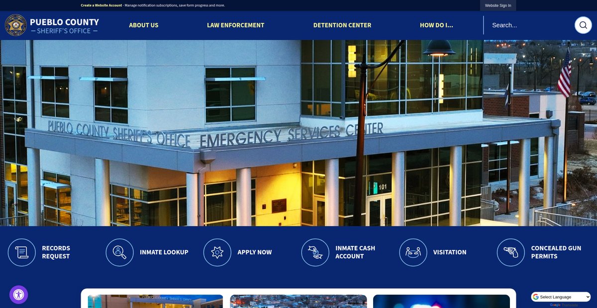 Preview of sheriff.co.pueblo.co.us