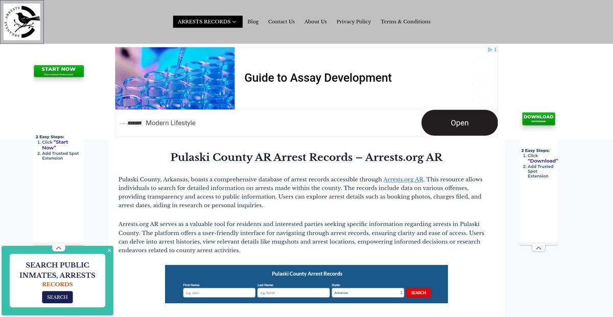 Preview of arkansas-arrests.org