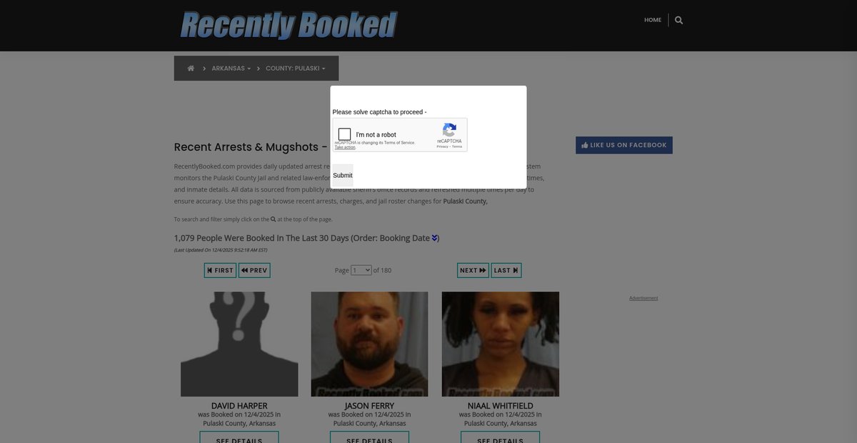 Preview of recentlybooked.com