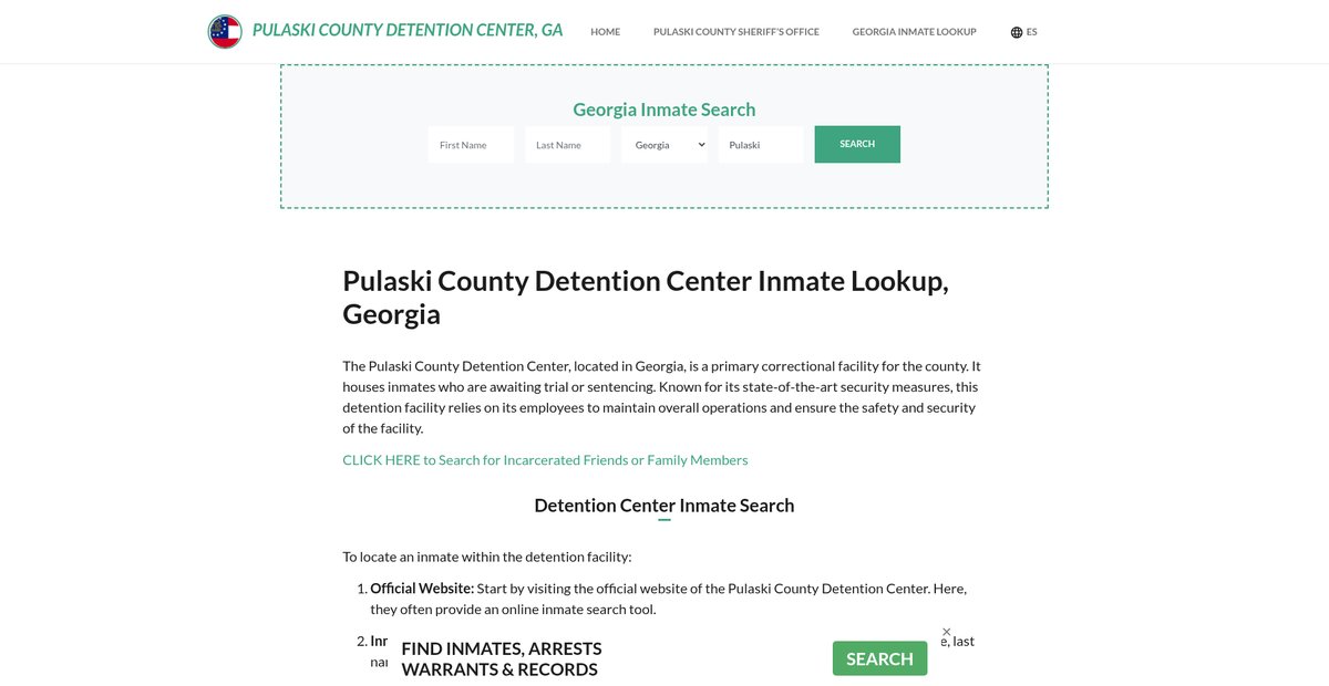 Preview of pulaskicountydetentionga.org