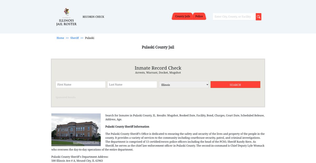 Preview of illinoisjailroster.com