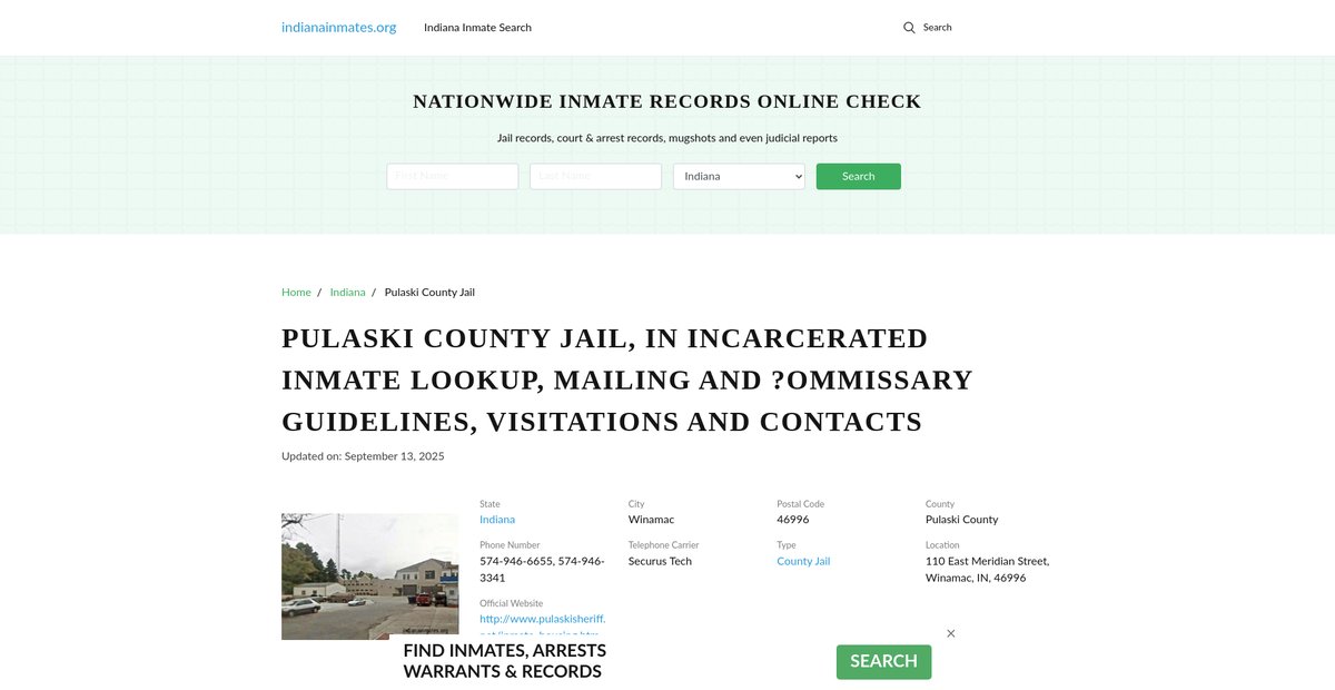 Preview of indianainmates.org