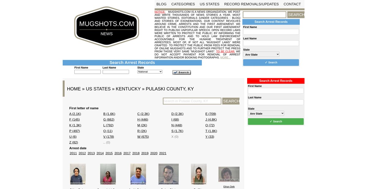 Preview of mugshots.com