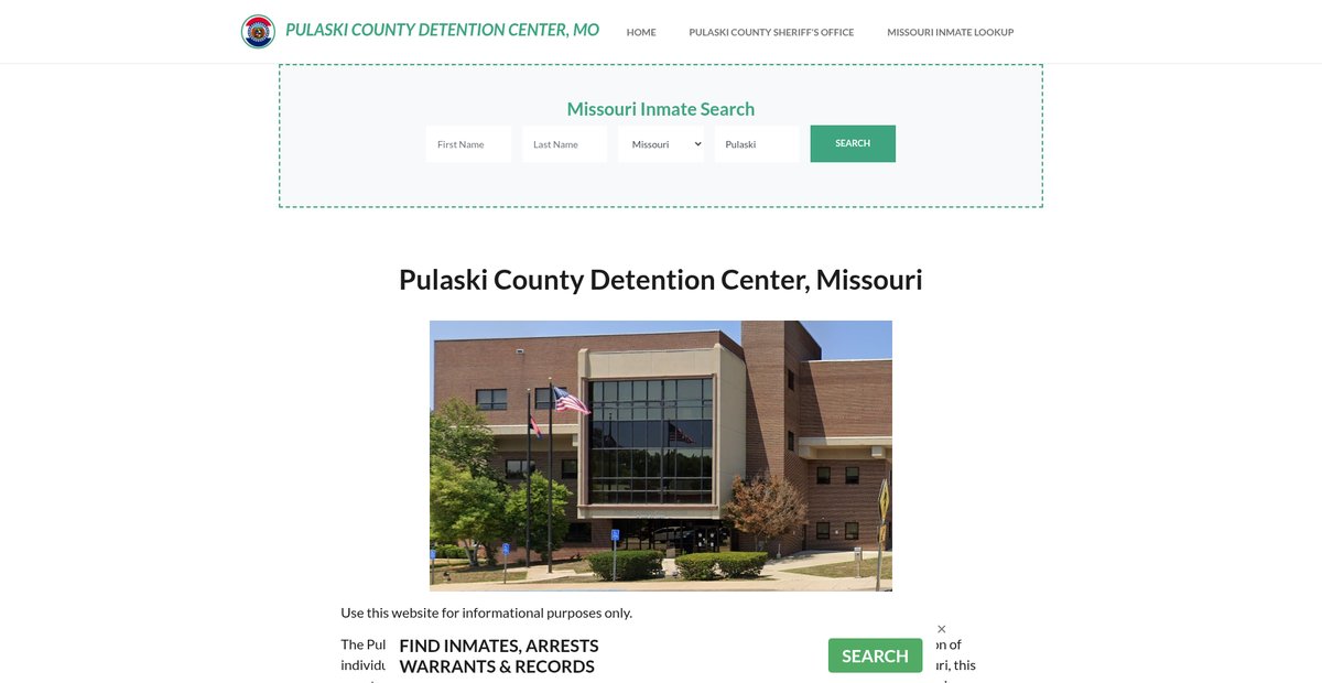 Preview of pulaskicountydetentionmo.org