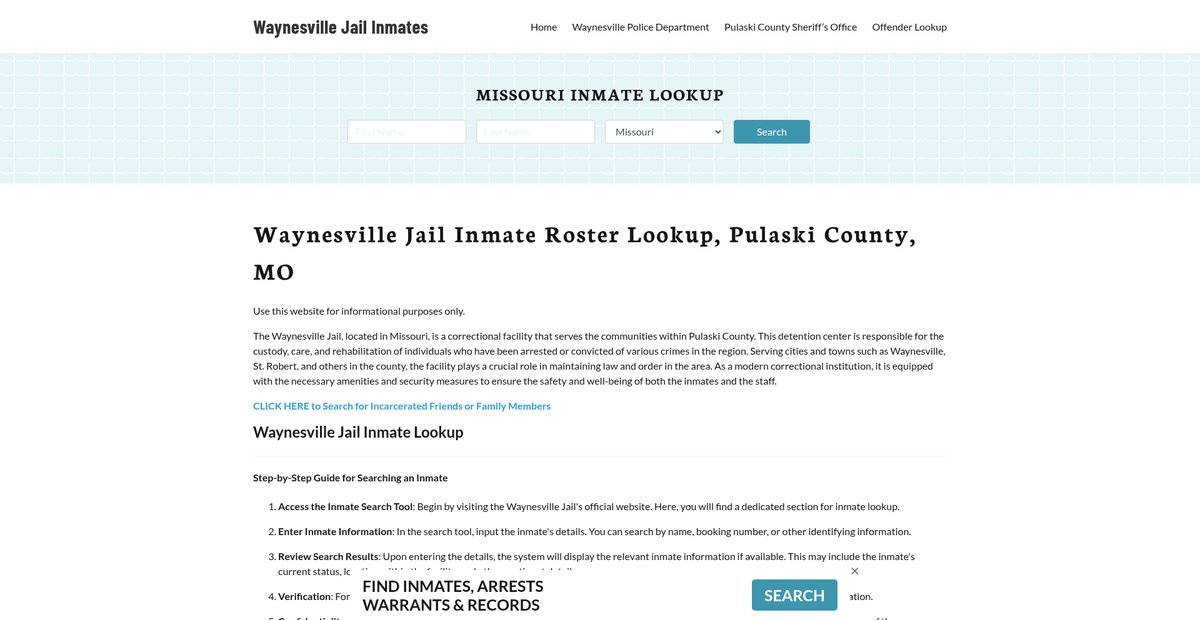 Preview of waynesvillejail.org